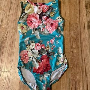 Eleve “Louise” holiday Bouquet leotard, Adult Small